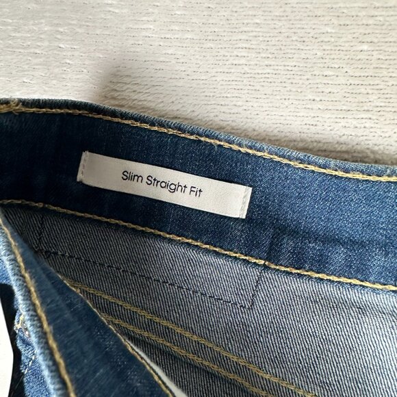 Calvin Klein Jeans Men Size W38 L34 Slim Straight Fit Blue Ashton Cotton Blend - Picture 8 of 13